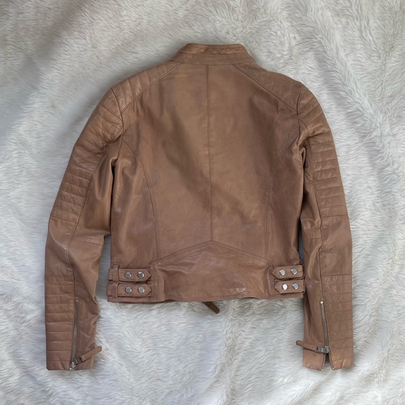 Andrew Marc Brown Leather Jacket - Picture 5 of 5